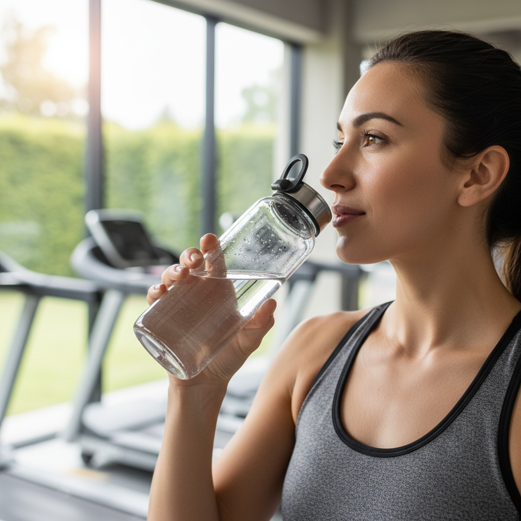 Pria minum air untuk hidrasi optimal